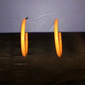 Orange Hoop Earrings
